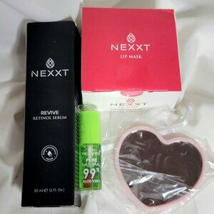 Nexxt Skincare & Beauty Essentials Bundle, Lip Gloss, Pink Heart Cosmetic Mirror